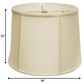 HomeRoots 19" Throwback Drum Pongee Silk Lampshade in Ivory Finish