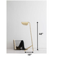 HomeRoots 19" x 11" x 48" Floor Lamp With Golden Carbon Finish