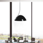HomeRoots 19" x 19" x 40.5" Aluminum Pendant Lamp in Black Finish