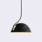 HomeRoots 19" x 19" x 40.5" Aluminum Pendant Lamp in Black Finish