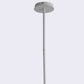HomeRoots 19" x 19" x 40.5" Aluminum Pendant Lamp in White Finish