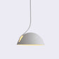 HomeRoots 19" x 19" x 40.5" Aluminum Pendant Lamp in White Finish