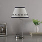 HomeRoots 20" Bedside Table Lamp With Off White Empire Shade in Silver Finish