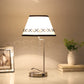 HomeRoots 20" Bedside Table Lamp With Off White Empire Shade in Silver Finish