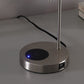 HomeRoots 20" Bedside Table Lamp With Off White Empire Shade in Silver Finish
