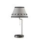 HomeRoots 20" Bedside Table Lamp With Off White Empire Shade in Silver Finish