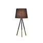 HomeRoots 20” Classic Tripod Table Lamp in Black Matte Finish