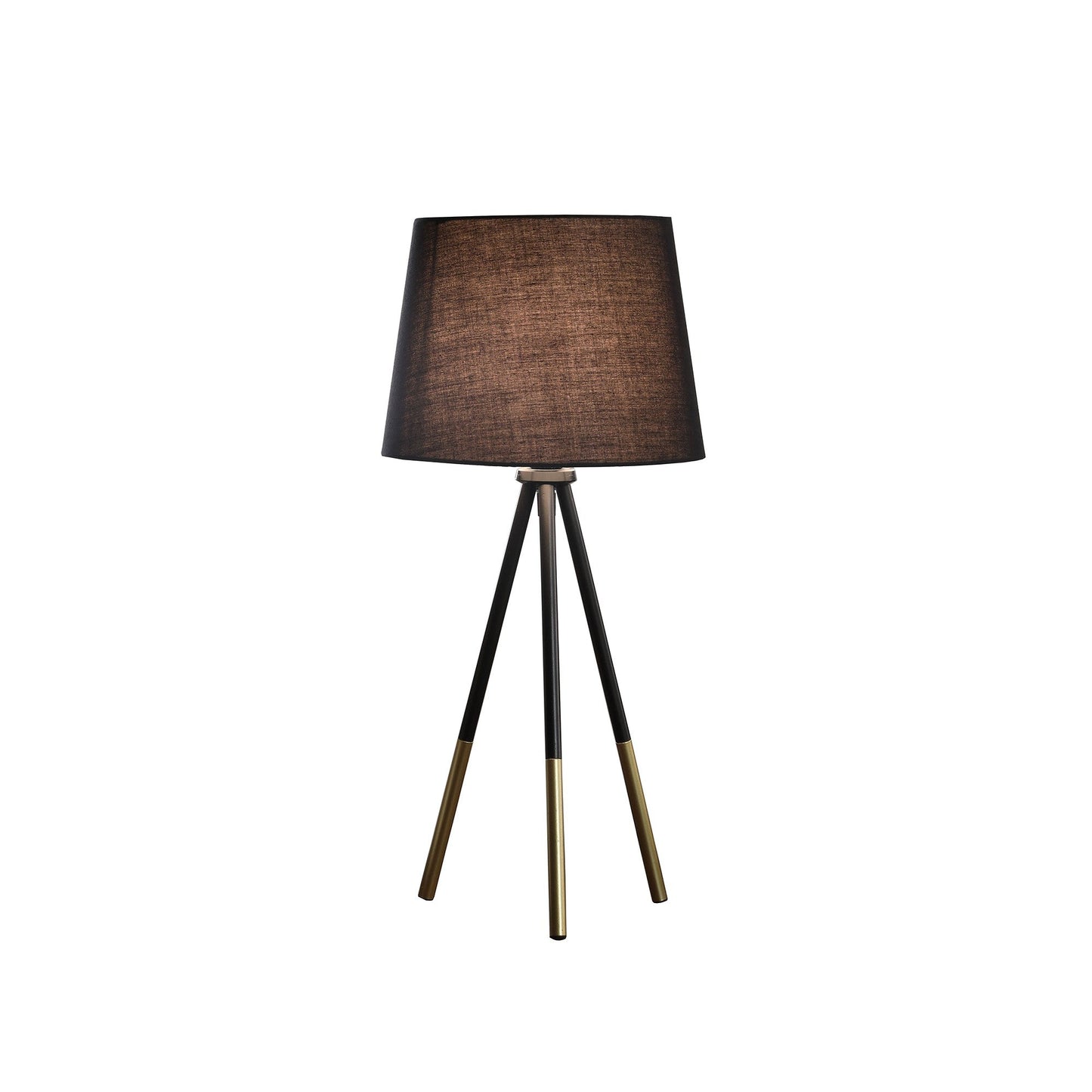 HomeRoots 20” Classic Tripod Table Lamp in Black Matte Finish