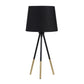 HomeRoots 20” Classic Tripod Table Lamp in Black Matte Finish