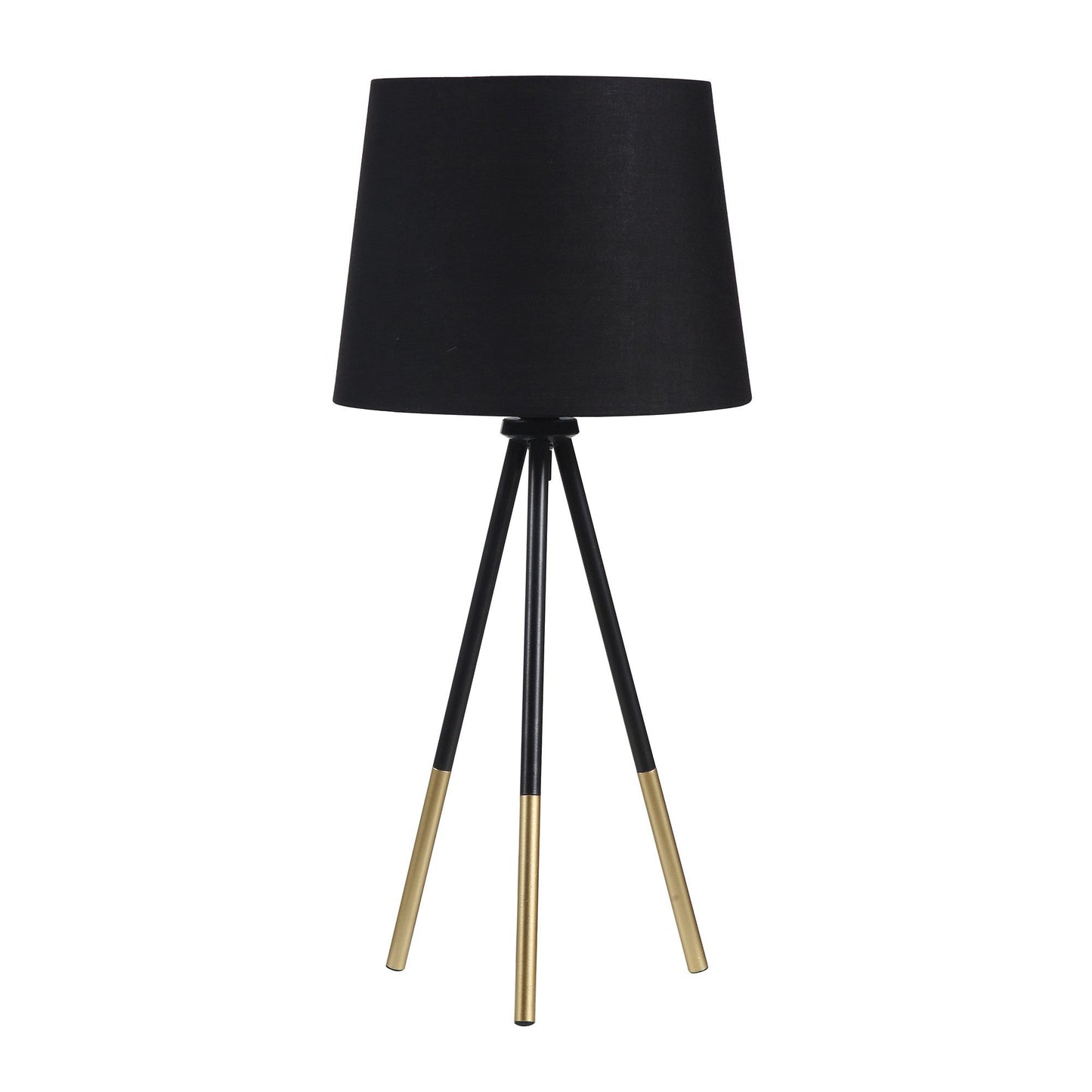 HomeRoots 20” Classic Tripod Table Lamp in Black Matte Finish
