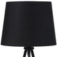 HomeRoots 20” Classic Tripod Table Lamp in Black Matte Finish