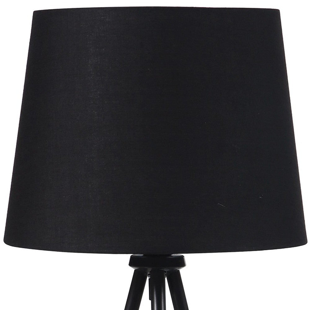 HomeRoots 20” Classic Tripod Table Lamp in Black Matte Finish