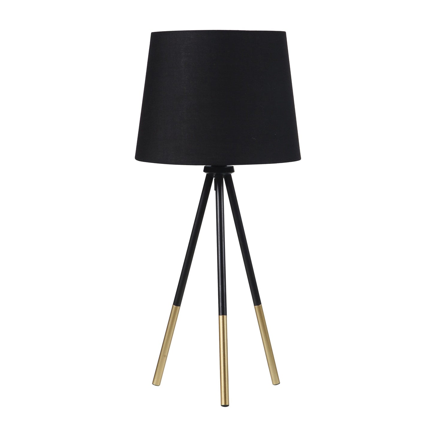 HomeRoots 20” Classic Tripod Table Lamp in Black Matte Finish