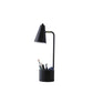 HomeRoots 20" Desk Table Lamp With Cone Shade in Black Finish