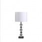 HomeRoots 20" Luxurious Crystal Table Lamp in Silver Finish