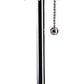 HomeRoots 20” Modern Tall Silver Crystal Chandelier Lamp With Clear Drum Shade