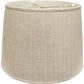 HomeRoots 20" Paperback Linen Lampshade With Side Pleats in Cream Finish