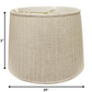 HomeRoots 20" Paperback Linen Lampshade With Side Pleats in Cream Finish