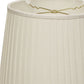 HomeRoots 20" Paperback Linen Lampshade with Side Pleats in White Finish
