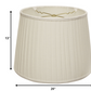 HomeRoots 20" Paperback Linen Lampshade with Side Pleats in White Finish
