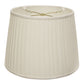 HomeRoots 20" Paperback Linen Lampshade with Side Pleats in White Finish