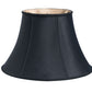 HomeRoots 20" Slanted Bell Paperback Shantung Lampshade in Black Finish