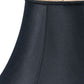HomeRoots 20" Slanted Bell Paperback Shantung Lampshade in Black Finish