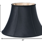 HomeRoots 20" Slanted Bell Paperback Shantung Lampshade in Black Finish