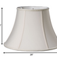 HomeRoots 20" Slanted Bell Paperback Shantung Lampshade in Cream Finish