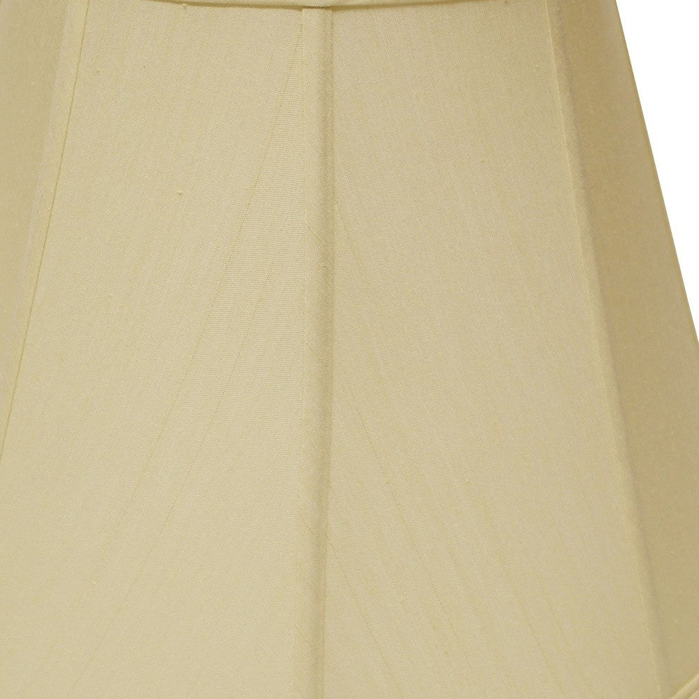 HomeRoots 20" Slanted Empire Monay Shantung Lampshade in Antique White Finish