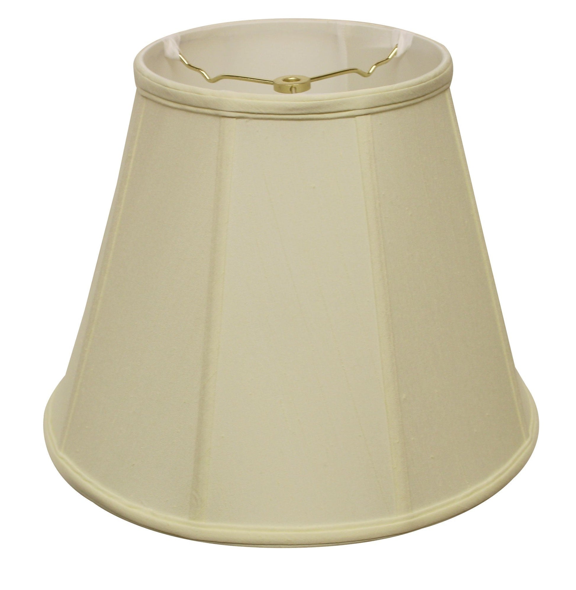 HomeRoots 20" Slanted Empire Monay Shantung Lampshade in Ivory Finish