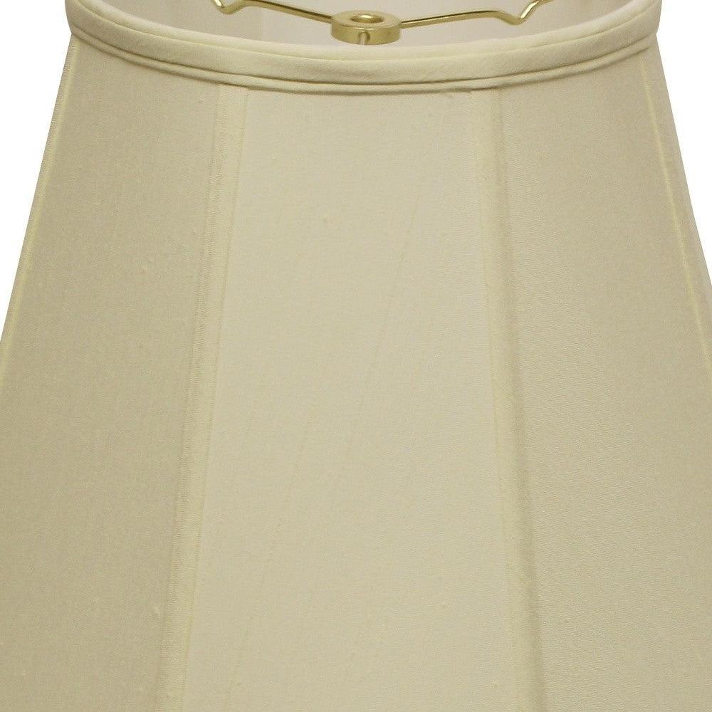 HomeRoots 20" Slanted Empire Monay Shantung Lampshade in Ivory Finish