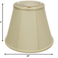 HomeRoots 20" Slanted Empire Monay Shantung Lampshade in Ivory Finish