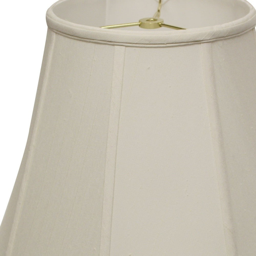 HomeRoots 20" Slanted Empire Monay Shantung Lampshade in White Finish