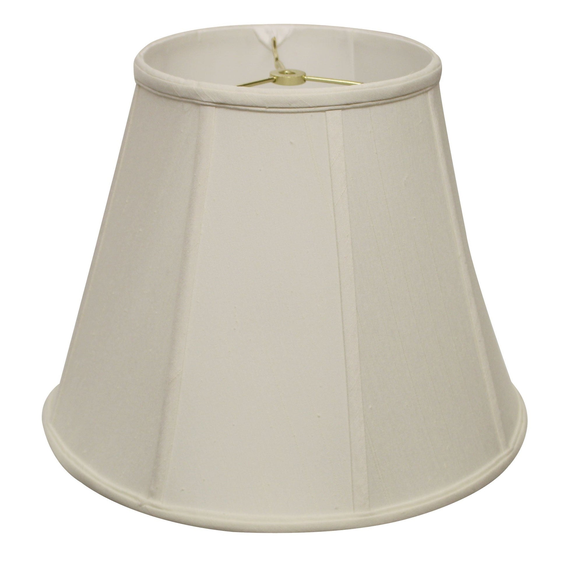 HomeRoots 20" Slanted Empire Monay Shantung Lampshade in White Finish