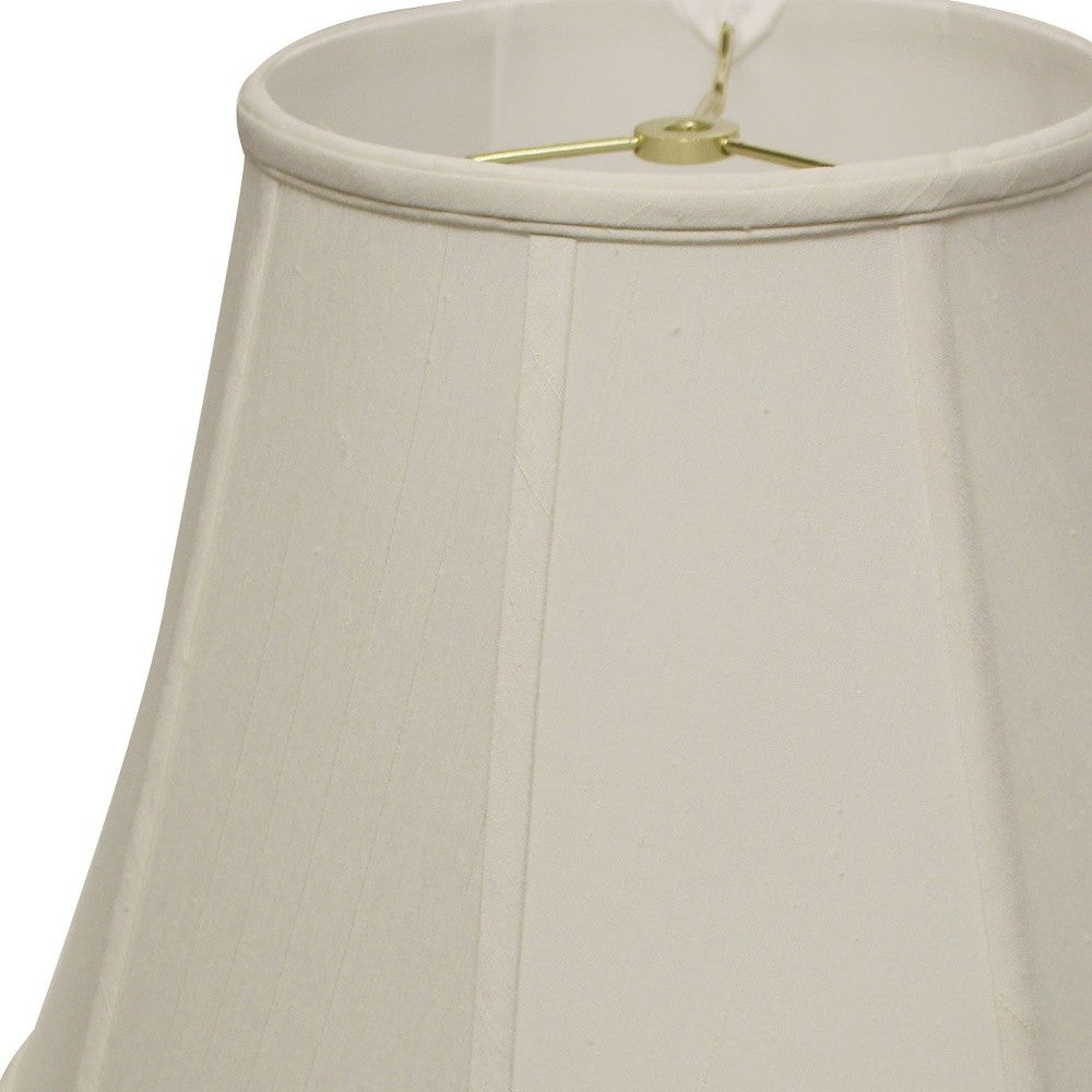 HomeRoots 20" Slanted Empire Monay Shantung Lampshade in White Finish