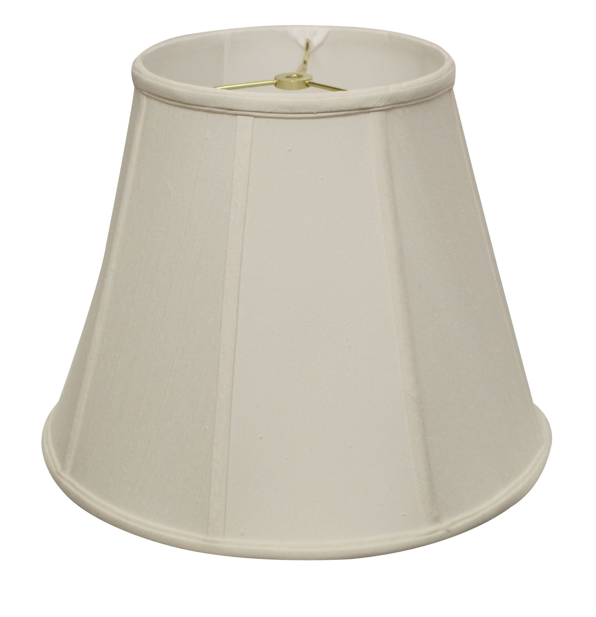HomeRoots 20" Slanted Empire Monay Shantung Lampshade in White Finish
