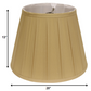 HomeRoots 20" Slanted English Box Paperback Shantung Lampshade in Honey Finish