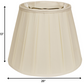 HomeRoots 20" Slanted English Box Paperback Shantung Lampshade in Ivory Finish