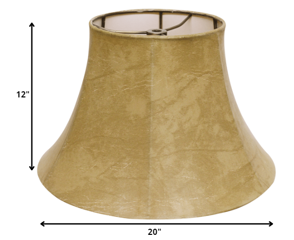 HomeRoots 20" Slanted Softback Lampshade With Faux Snakeskin Finish