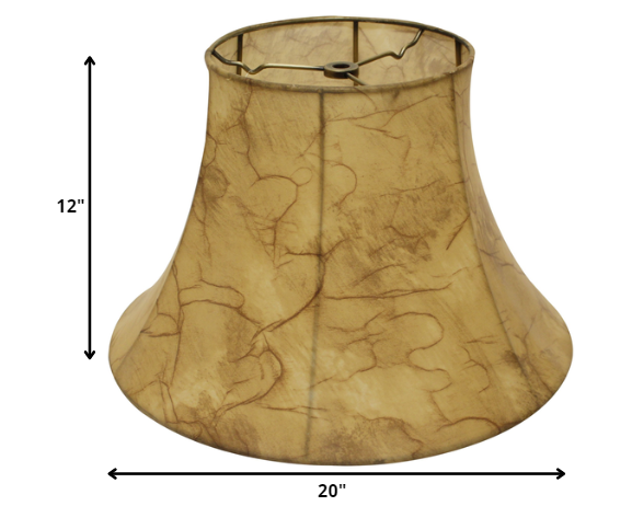 HomeRoots 20" Slanted Softback Lampshade in Antique Parchment Finish
