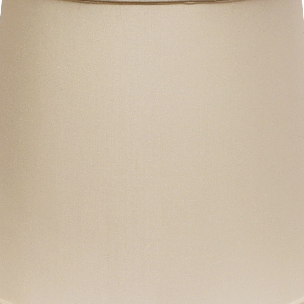 HomeRoots 20" Sloped Euro Bell Pongee Shantung Lampshade in Beige Finish