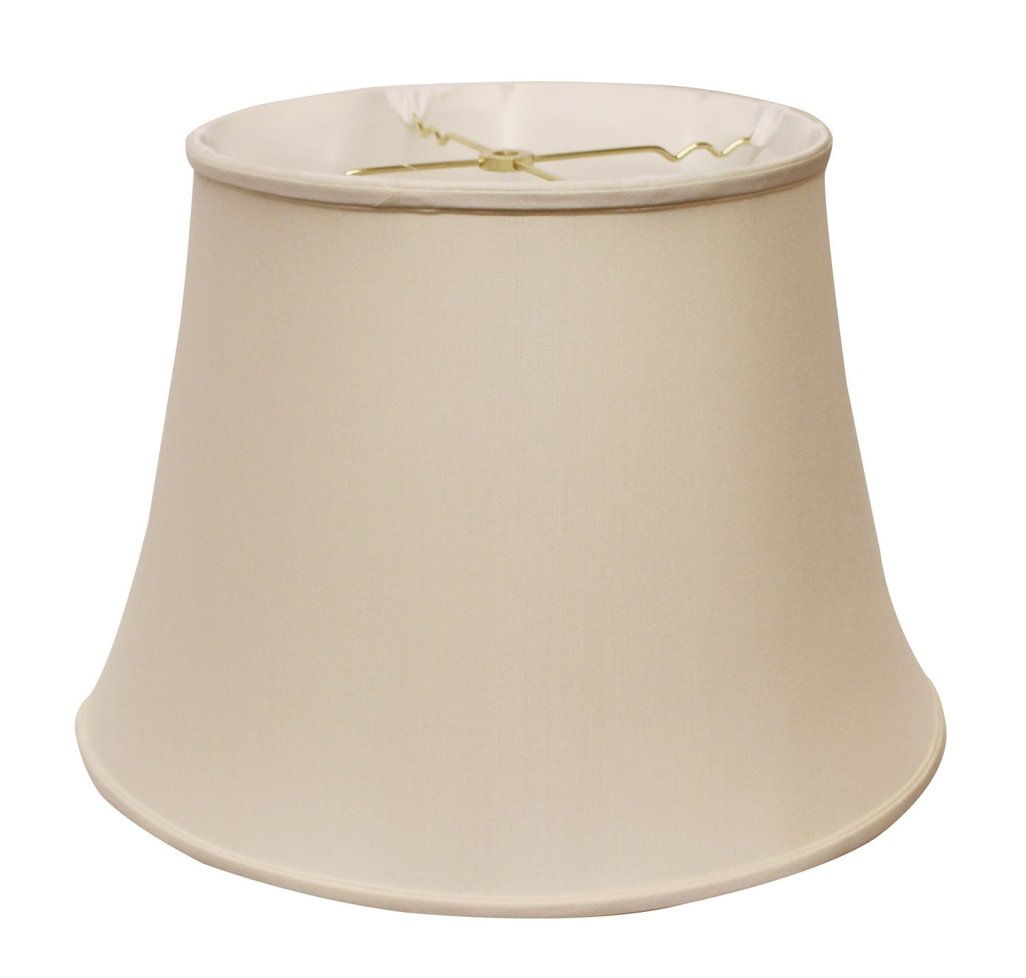 HomeRoots 20" Sloped Euro Bell Pongee Shantung Lampshade in Beige Finish