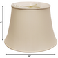 HomeRoots 20" Sloped Euro Bell Pongee Shantung Lampshade in Beige Finish