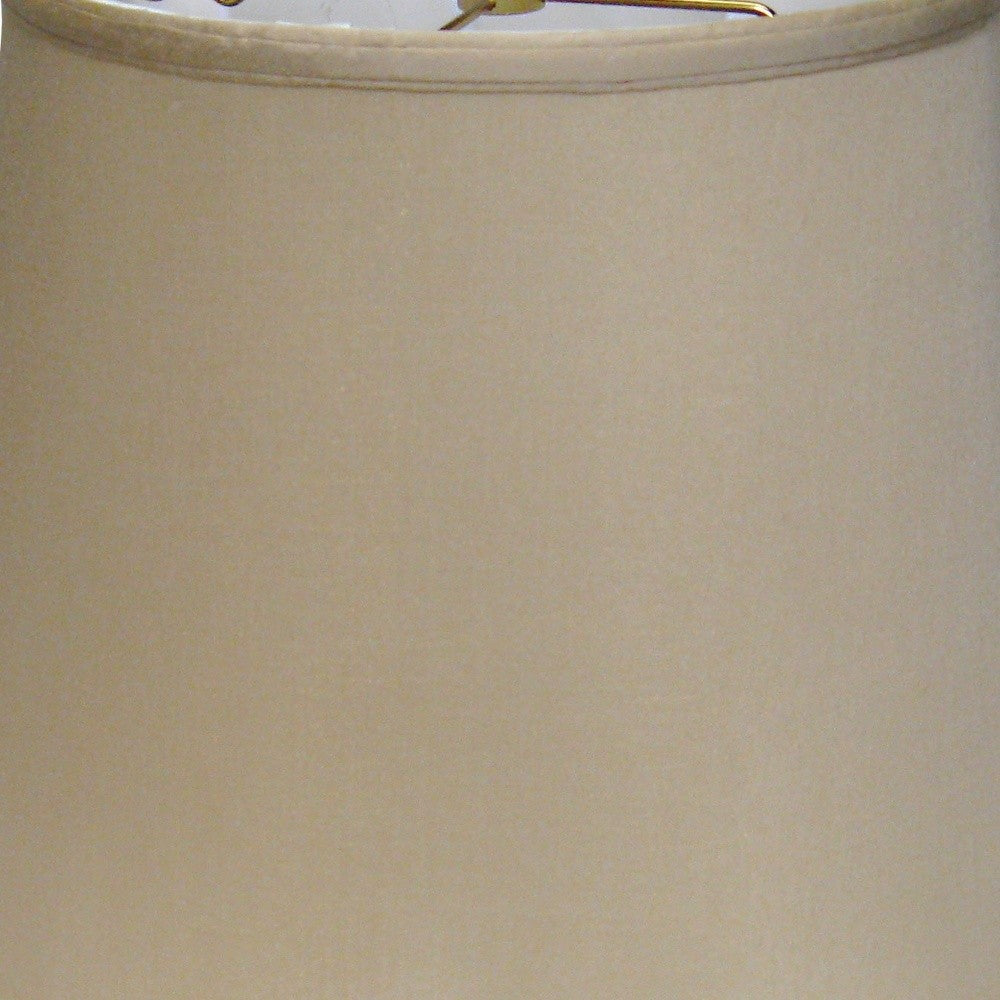 HomeRoots 20" Sloped Euro Bell Pongee Shantung Lampshade in Greige Finish