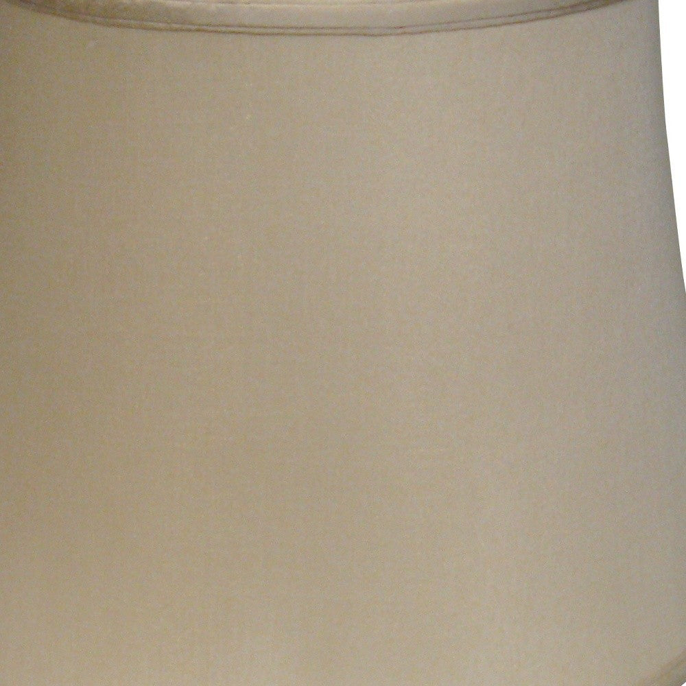 HomeRoots 20" Sloped Euro Bell Pongee Shantung Lampshade in Greige Finish
