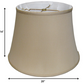 HomeRoots 20" Sloped Euro Bell Pongee Shantung Lampshade in Greige Finish