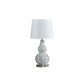 HomeRoots 20" White Table Lamp With White Globe Shade