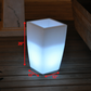 HomeRoots 20" x 12" x 12" Multi PE Plastic Square LED Planter
