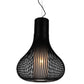 HomeRoots 20" x 20" x 26" Carbon Steel Pendant Lamp in Black Finish